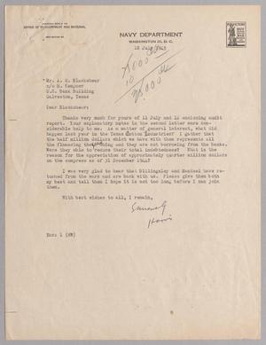 [Letter from Harris to Mr. A. H. Blackshear, July 18, 1945]