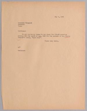 [Letter from A. H. Blackshear, Jr. to Seabrook Shipyard, May 7, 1945]