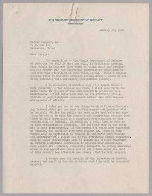 [Letter from H. Struve Hensel to Harris Kempner, January 29, 1946]