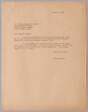 [Letter from Harris Kempner to Lt. Colonel Eugene S. Coghill, January 8, 1946]