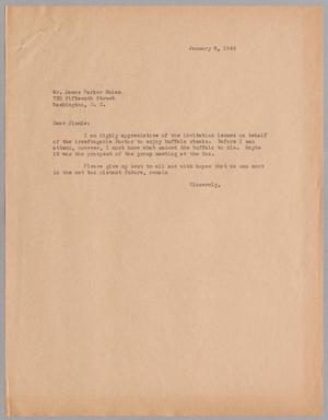 [Letter from Harris L. Kempner to Mr. James Parker Nolan, January 8, 1946]