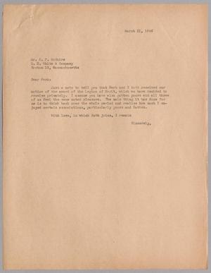 [Letter from Harris L. Kempner to Mr. E. P. McGuire, March 21, 1946]