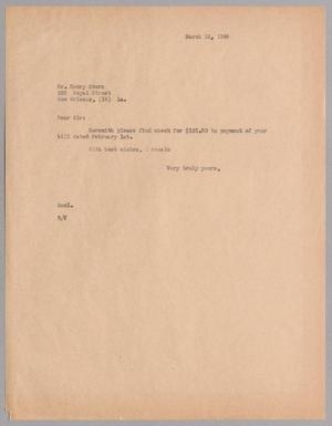 [Letter from Harris L. Kempner to Mr. Henry Stern, March 12, 1946]