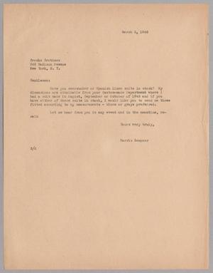 [Letter from Harris L. Kempner to Brooks Brothers, March 5, 1946]