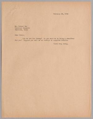 [Letter from Harris L. Kempner to Mr. Ernest Fay, February 28, 1946]