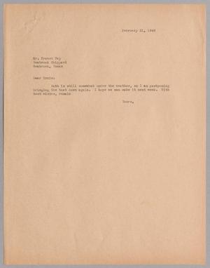 [Letter from Harris L. Kempner to Mr. Ernest Fay, February 21, 1946]