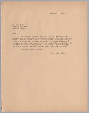 [Letter from Harris L. Kempner to Albert Fay, February 11, 1946]