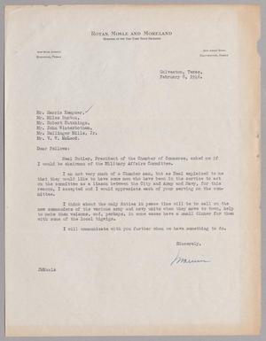 [Letter from J. Marvin Moreland to Mr. Harris Kempner, February 8, 1946]
