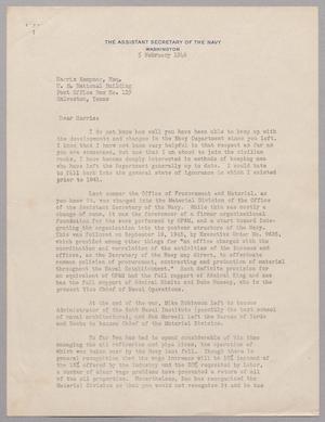[Letter from H. Struve Hensel to Harris Kempner, February 5, 1946]