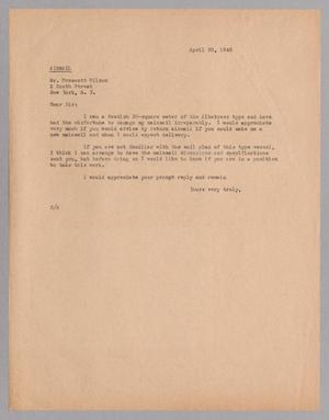 [Letter from Harris L. Kempner to Mr. Prescott Wilson, April 30, 1946]