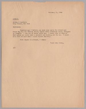 [Letter from Harris L. Kempner to Ratsey & Lapthorn, February 11, 1946]