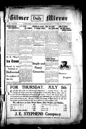 Gilmer Daily Mirror (Gilmer, Tex.), Vol. 2, No. 97, Ed. 1 Thursday, July 5, 1917