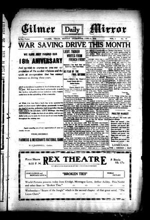 Gilmer Daily Mirror (Gilmer, Tex.), Vol. 3, No. 79, Ed. 1 Monday, June 10, 1918