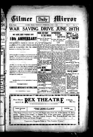 Gilmer Daily Mirror (Gilmer, Tex.), Vol. 3, No. 81, Ed. 1 Wednesday, June 12, 1918
