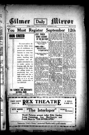 Gilmer Daily Mirror (Gilmer, Tex.), Vol. 3, No. 162, Ed. 1 Tuesday, September 10, 1918