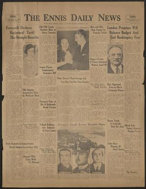 The Ennis Daily News (Ennis, Tex.), Vol. 42, No. 130, Ed. 1 Saturday, October 10, 1936