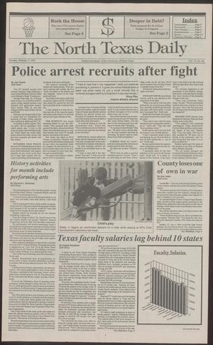 Primary view of object titled 'The North Texas Daily (Denton, Tex.), Vol. 73, No. 66, Ed. 1 Tuesday, February 5, 1991'.
