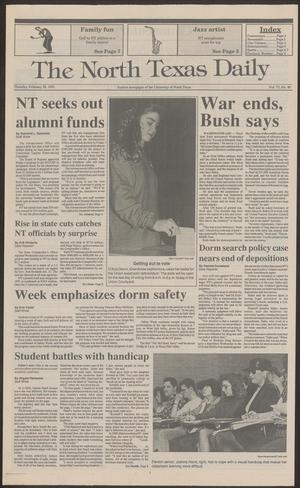 The North Texas Daily (Denton, Tex.), Vol. 73, No. 80, Ed. 1 Thursday, February 28, 1991