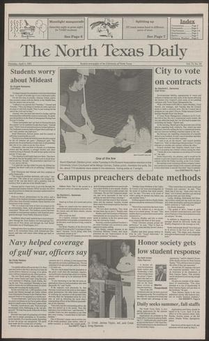 The North Texas Daily (Denton, Tex.), Vol. 73, No. 95, Ed. 1 Thursday, April 4, 1991