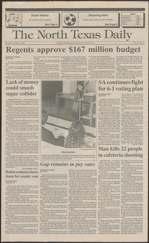 The North Texas Daily (Denton, Tex.), Vol. 74, No. 31, Ed. 1 Thursday, October 17, 1991