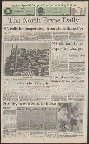 Primary view of object titled 'The North Texas Daily (Denton, Tex.), Vol. 74, No. 32, Ed. 1 Friday, October 18, 1991'.
