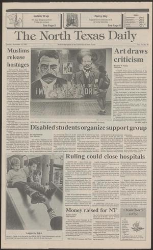 The North Texas Daily (Denton, Tex.), Vol. 74, No. 49, Ed. 1 Tuesday, November 19, 1991