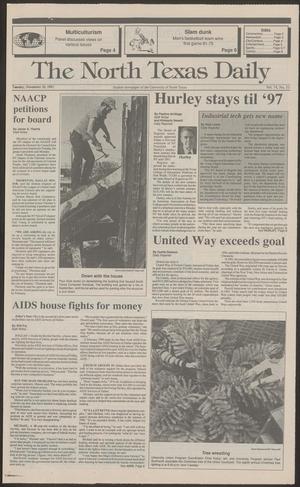 Primary view of object titled 'The North Texas Daily (Denton, Tex.), Vol. 74, No. 53, Ed. 1 Tuesday, November 26, 1991'.