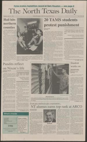 Primary view of object titled 'The North Texas Daily (Denton, Tex.), Vol. 76, No. 105, Ed. 1 Tuesday, April 26, 1994'.