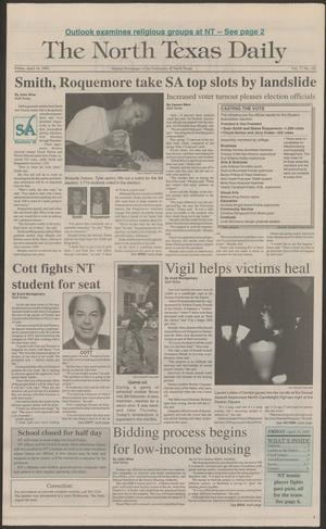 The North Texas Daily (Denton, Tex.), Vol. 77, No. 102, Ed. 1 Friday, April 14, 1995
