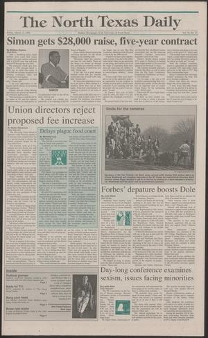 The North Texas Daily (Denton, Tex.), Vol. 78, No. 91, Ed. 1 Friday, March 15, 1996