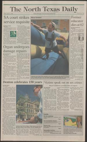 The North Texas Daily (Denton, Tex.), Vol. 78, No. 103, Ed. 1 Friday, April 12, 1996