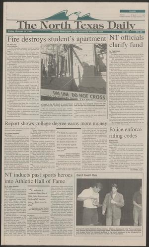 The North Texas Daily (Denton, Tex.), Vol. 79, No. 28, Ed. 1 Friday, October 11, 1996