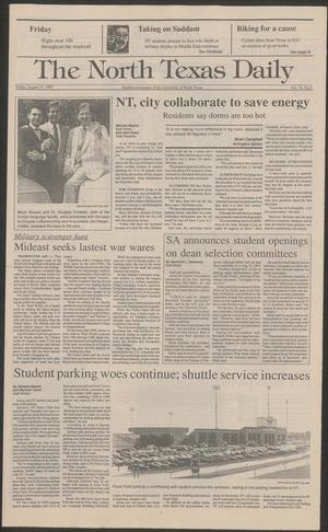 Primary view of object titled 'The North Texas Daily (Denton, Tex.), Vol. 74, No. 4, Ed. 1 Friday, August 31, 1990'.