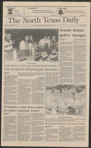 The North Texas Daily (Denton, Tex.), Vol. 74, No. 11, Ed. 1 Thursday, September 13, 1990