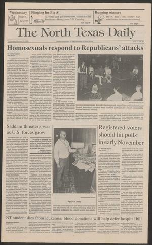 The North Texas Daily (Denton, Tex.), Vol. 74, No. 38, Ed. 1 Wednesday, October 31, 1990