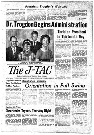 The J-TAC (Stephenville, Tex.), Vol. 46, No. 1, Ed. 1 Tuesday, September 13, 1966