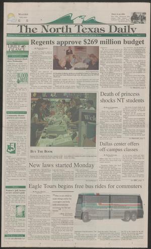 Primary view of object titled 'The North Texas Daily (Denton, Tex.), Vol. 80, No. 1, Ed. 1 Tuesday, September 2, 1997'.