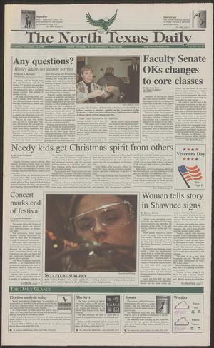 Primary view of object titled 'The North Texas Daily (Denton, Tex.), Vol. 81, No. 43, Ed. 1 Thursday, November 12, 1998'.