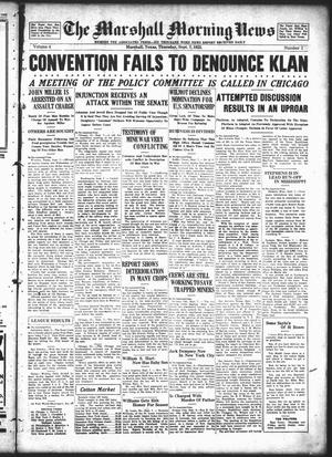 The Marshall Morning News (Marshall, Tex.), Vol. 4, No. 1, Ed. 1 Thursday, September 7, 1922