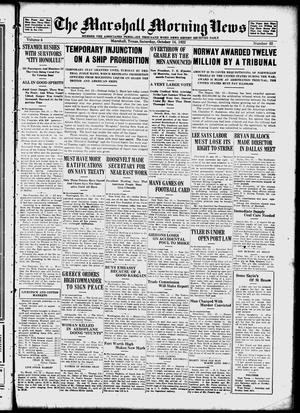 Primary view of object titled 'The Marshall Morning News (Marshall, Tex.), Vol. 4, No. 33, Ed. 1 Saturday, October 14, 1922'.