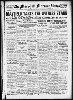 The Marshall Morning News (Marshall, Tex.), Vol. 4, No. 37, Ed. 1 Thursday, October 19, 1922