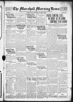 The Marshall Morning News (Marshall, Tex.), Vol. 4, No. 54, Ed. 1 Thursday, November 9, 1922