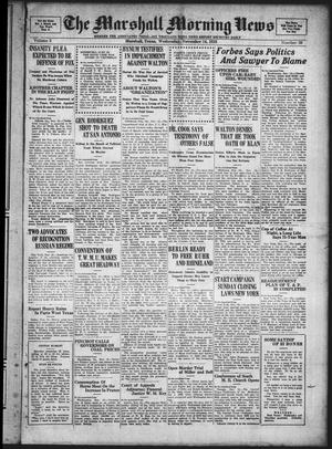 The Marshall Morning News (Marshall, Tex.), Vol. 5, No. 59, Ed. 1 Wednesday, November 14, 1923