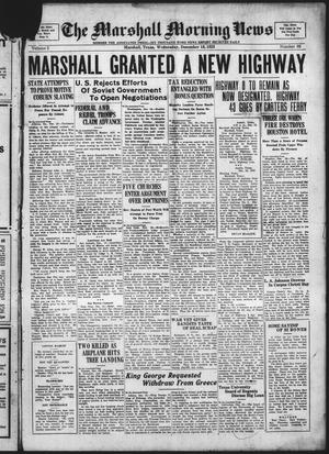 Primary view of object titled 'The Marshall Morning News (Marshall, Tex.), Vol. 5, No. 88, Ed. 1 Wednesday, December 19, 1923'.