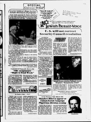 Primary view of object titled 'Jewish Herald-Voice (Houston, Tex.), Vol. 71, No. 47, Ed. 1 Thursday, March 13, 1980'.