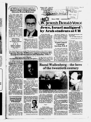 Jewish Herald-Voice (Houston, Tex.), Vol. 72, No. 46, Ed. 1 Thursday, February 5, 1981