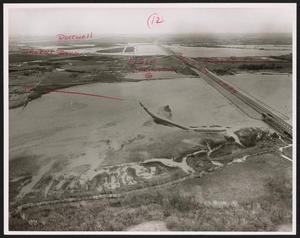 [Squire Haskins Photograph #12 - Lake Ray Hubbard With Red Annotations]