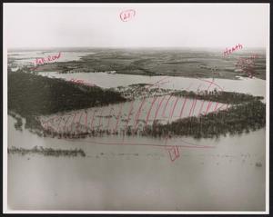 [Squire Haskins Photograph #21 - Lake Ray Hubbard With Red Annotations]