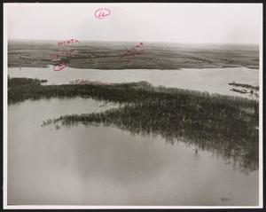 [Squire Haskins Photograph #22 - Lake Ray Hubbard With Red Annotations]