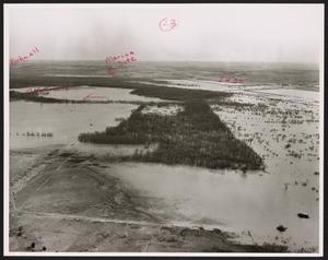 [Squire Haskins Photograph #23 - Lake Ray Hubbard With Red Annotations]